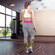 Load image into Gallery viewer, Womens Leggings Yoga Abstract Print Staffordshire Terrier Whimsy Fit