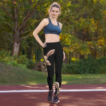 Load image into Gallery viewer, Black Yoga Leggings Womens Leggings Bunny Whimsy Fit