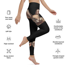 Load image into Gallery viewer, Black Yoga Leggings Womens Leggings Bunny Whimsy Fit