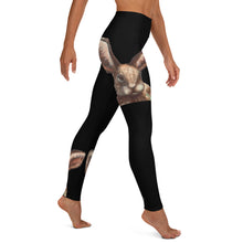 Load image into Gallery viewer, Black Yoga Leggings Womens Leggings Bunny Whimsy Fit
