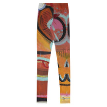 Load image into Gallery viewer, Girls Abstract Print Leggings “Circles in the Sand” Whimsy Fit Matching Mother Daughter