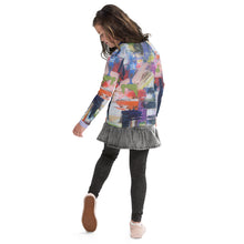 Load image into Gallery viewer, Kids Abstract Print Rash Guard “Kris Kros” Whimsy Fit - UPF 50+ Long Sleeve Swim Shirt