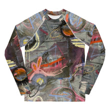 Load image into Gallery viewer, Youth Girls Rash Guard Swim Shirt Abstract print “Crazy Town” Sleeves Whimsy Fit Mix and Match Matching Mom