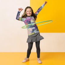 Load image into Gallery viewer, Kids Abstract Print Rash Guard “Kris Kros” Whimsy Fit - UPF 50+ Long Sleeve Swim Shirt