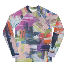 Load image into Gallery viewer, Kids Abstract Print Rash Guard “Kris Kros” Whimsy Fit - UPF 50+ Long Sleeve Swim Shirt
