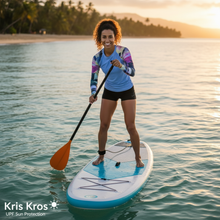 Load image into Gallery viewer, Blue Rash Guard Marketing Photo - Different Model