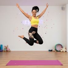 Load image into Gallery viewer, Bunny Black Leggings Marketing Photo