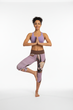 Load image into Gallery viewer, Purple bunny print capri leggings new model | Whimsy Fit