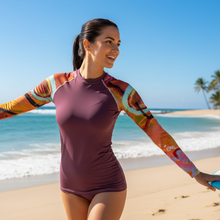 Load image into Gallery viewer, Circles in the Sand Rash Guard - Form Fitting