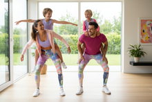 Load image into Gallery viewer, Family wearing Kris Kros Whimsy Fit leggings
