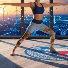 Load image into Gallery viewer, Longhorn Blue Leggings Marketing Photo