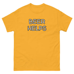 Beer Helps Men's classic tee - Whimsy Fit Workout Wear
