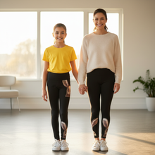 Load image into Gallery viewer, Mother and Daughter in Black Bunny Leggings