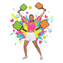 Load image into Gallery viewer, Peace Love & Pickleball Headband with Design Visible