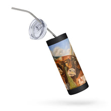 Load image into Gallery viewer, Longhorn Stainless Steel Tumbler with handle Thermos Whimsy FIt