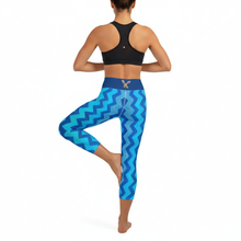 Load image into Gallery viewer, Bunny Blue ZIg Zag Capri 2