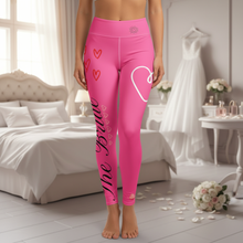 Load image into Gallery viewer, The Bride Yoga Leggings Pink Marketing Photo