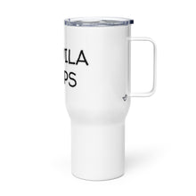 Load image into Gallery viewer, "Tequila Helps" Travel mug with Handle Whimsy Fit