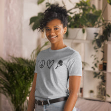 Load image into Gallery viewer, Womens Peace Love & Pickleball T-Shirt Whimsy Fit