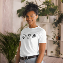 Load image into Gallery viewer, Womens Peace Love & Pickleball T-Shirt Whimsy Fit