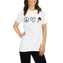 Load image into Gallery viewer, Womens Peace Love & Pickleball T-Shirt Whimsy Fit