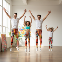 Load image into Gallery viewer, White family marketing photo for Circle Circle Leggings