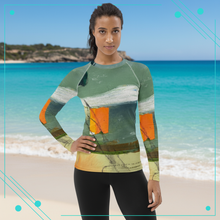 Load image into Gallery viewer, Women's Rash Guard Sink or Swim Clean Version