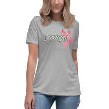 Load image into Gallery viewer, Womens Cancer Survivor I Won Pink Ribbon T-Shirt Whimsy Fit