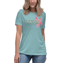 Load image into Gallery viewer, Womens Cancer Survivor I Won Pink Ribbon T-Shirt Whimsy Fit