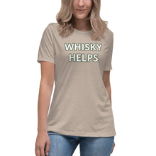 Load image into Gallery viewer, Whisky Helps Women's Relaxed T-Shirt - Whimsy Fit Workout Wear