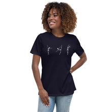 Load image into Gallery viewer, Dancing Ballerina Skeletons Women's Relaxed T-Shirt - Whimsy Fit Workout Wear