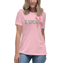 Load image into Gallery viewer, Womens Cancer Survivor I Won Pink Ribbon T-Shirt Whimsy Fit