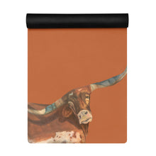 Load image into Gallery viewer, Burnt Orange Yoga Mat with Longhorn by Whimsy Fit