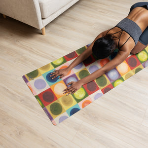 Circles Print Yoga Mat Customize - Whimsy Fit Workout Wear