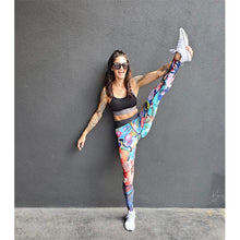 Load image into Gallery viewer, "Breeze" Abstract Print Yoga Leggings - Whimsy Fit Workout Wear