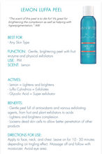 Load image into Gallery viewer, ANN WEBB Lemon Luffa Peel Gentle, brightening peel with fruit enzyme and physical exfoliators. Made in America