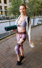 Load image into Gallery viewer, "Bunny" Lavender Yoga Capri Leggings - Whimsy Fit Workout Wear