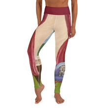 Load image into Gallery viewer, Pink dog print leggings full length | Whimsy Fit