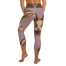 Load image into Gallery viewer, Whimsy Fit "Bunny" Lavender Yoga Capri Leggings Backside