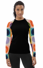 Load image into Gallery viewer, Whimsy Fit Womens Rash Guard with matching bikini. Mix and match.