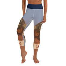 Load image into Gallery viewer, Womens Longhorn Blue Leggings Whimsy Fit Lady Front