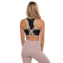 Load image into Gallery viewer, Whimsy Fit Black "Bunny" Padded Sports Bra - Whimsy Fit