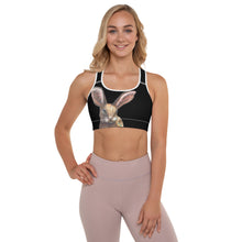 Load image into Gallery viewer, Whimsy Fit Black "Bunny" Padded Sports Bra - Whimsy Fit