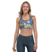 Load image into Gallery viewer, Whimsy Fit Blue "Papillon" Sports Bra