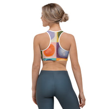 Load image into Gallery viewer, Whimsy Fit "Circles" Sports Bra with bright colors