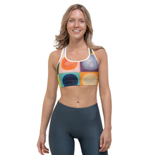 Load image into Gallery viewer, Whimsy Fit "Circles" Sports Bra with bright colors