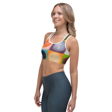 Load image into Gallery viewer, Whimsy Fit "Circles" Sports Bra with bright colors