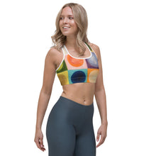 Load image into Gallery viewer, Whimsy Fit "Circles" Sports Bra with bright colors