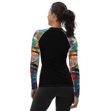 Load image into Gallery viewer, Whimsy Fit Women's Black Rash Guard "Breeze"