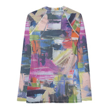 Load image into Gallery viewer, Women's Rash Guard “Kris Kros” Abstract Print Rash Guard Whimsy Fit - UPF 50+ Long Sleeve Swim Shirt Matching Mother Daughter